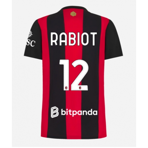 AC Milan Adrien Rabiot #12 Maglia Gara Casa Repliche 2026-27 Donna Maniche Corte AC Milan Adrien Rabiot #12 Maglia Gara Casa Repliche 2026-27 Donna Maniche Corte